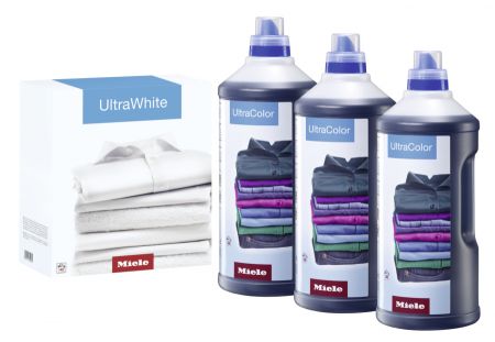 Набор моющих средств для ухода за бельём 3×UltraColor + 1×UltraWhite Miele купить в Махачкале | Всегда в наличии! | Артикул 11518190 | Официальный сайт